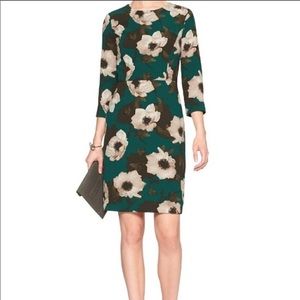 Banana Republic Factory Teal Magnolia Sheath Dress